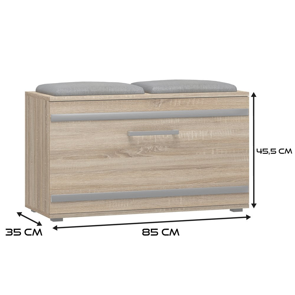 SZAFKA NA BUTY SIEDZISKO SCHOWEK OPAL DĄB SONOMA